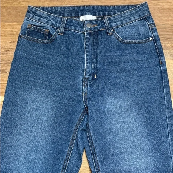 Hayden LA Classic Blue Denim Cropped Skinny Jeans Darling Hemline Women’s S - Picture 4 of 14